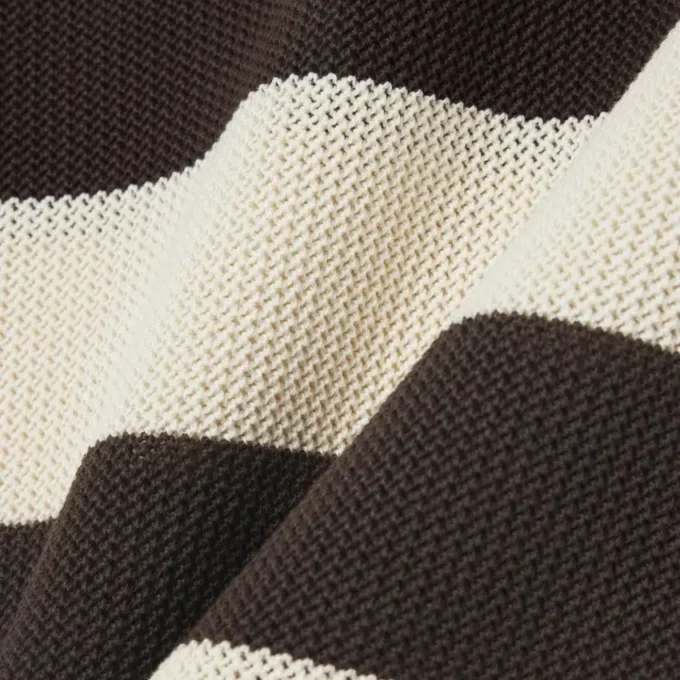 Jersey de manga corta con cuello polo a rayas