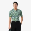 Jersey de manga corta con cuello polo y estampado gráfico para hombre