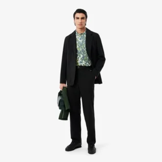 Jersey de manga corta con cuello polo y estampado gráfico para hombre