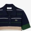 Jersey de mujer con cuello polo a rayas, fabricado en Francia