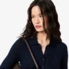 Jersey de mujer con cuello polo de punto de lana