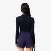 Jersey de mujer con cuello polo de punto de lana