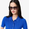 Jersey de mujer con cuello polo y punto acanalado