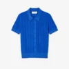 Jersey de mujer con cuello polo y punto acanalado