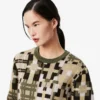 Jersey de mujer de cuello redondo con estampado gráfico