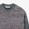 Jersey de mujer de mezcla de lana con cuello alto y punto trenzado