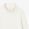 Jersey de punto acanalado 3D de cuello alto para mujer