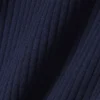Jersey de punto acanalado de lana merina de manga corta para mujer