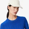 Jersey de punto acanalado de manga corta para mujer