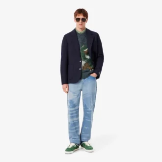 Jersey de punto con cocodrilo en intarsia para hombre