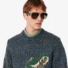 Jersey de punto con cocodrilo en intarsia para hombre