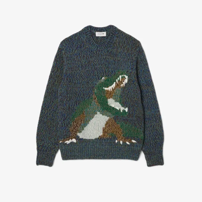 Jersey de punto con cocodrilo en intarsia para hombre