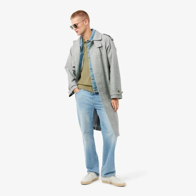 Jersey de punto elástico con cuello polo para hombre