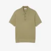 Jersey de punto elástico con cuello polo para hombre