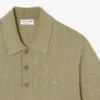 Jersey de punto elástico con cuello polo para hombre
