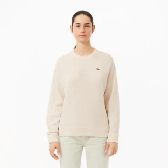 Jersey de punto musgo de lana de corte holgado para mujer