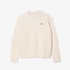 Jersey de punto musgo de lana de corte holgado para mujer