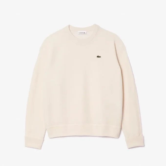 Jersey de punto musgo de lana de corte holgado para mujer