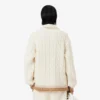 Jersey de punto trenzado con cuello polo de lana de pasarela