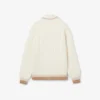Jersey de punto trenzado con cuello polo de lana de pasarela