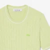 Jersey de punto trenzado de manga corta