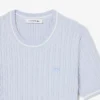 Jersey de punto trenzado de manga corta