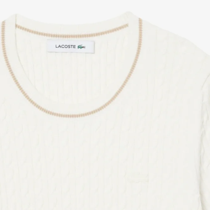 Jersey de punto trenzado de manga corta