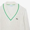 Jersey de tenis unisex de cuello en V a rayas