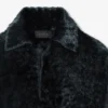 Jersey de terciopelo con cuello polo de pasarela