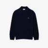 Jersey polo de lana de corte holgado para hombre
