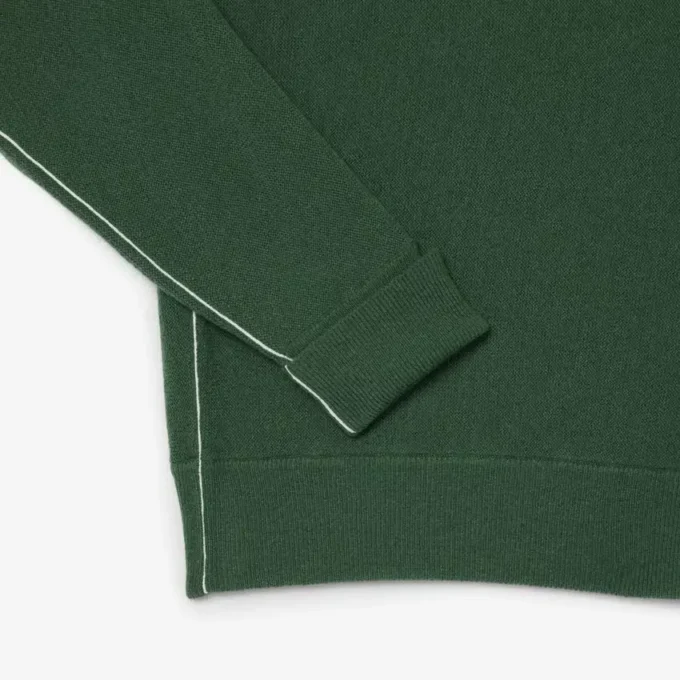Jersey polo de lana de corte holgado para hombre