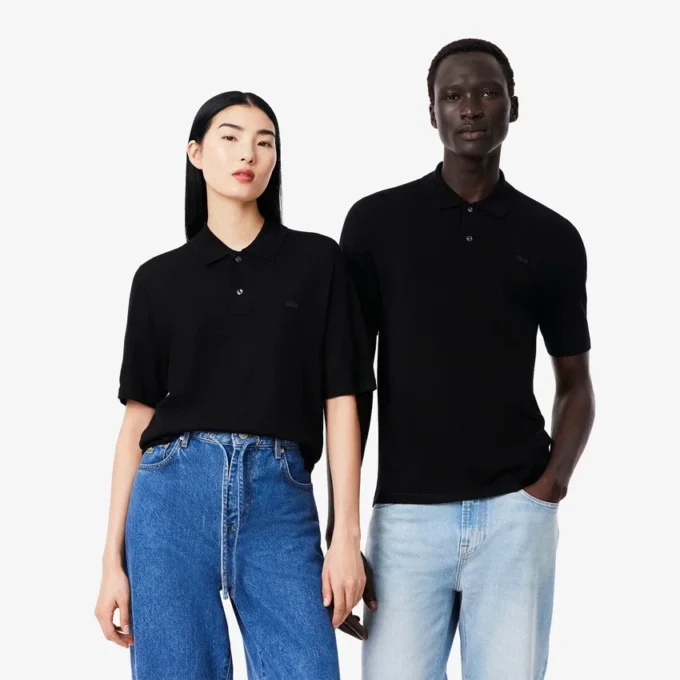 Jersey polo unisex de manga corta de lana merina