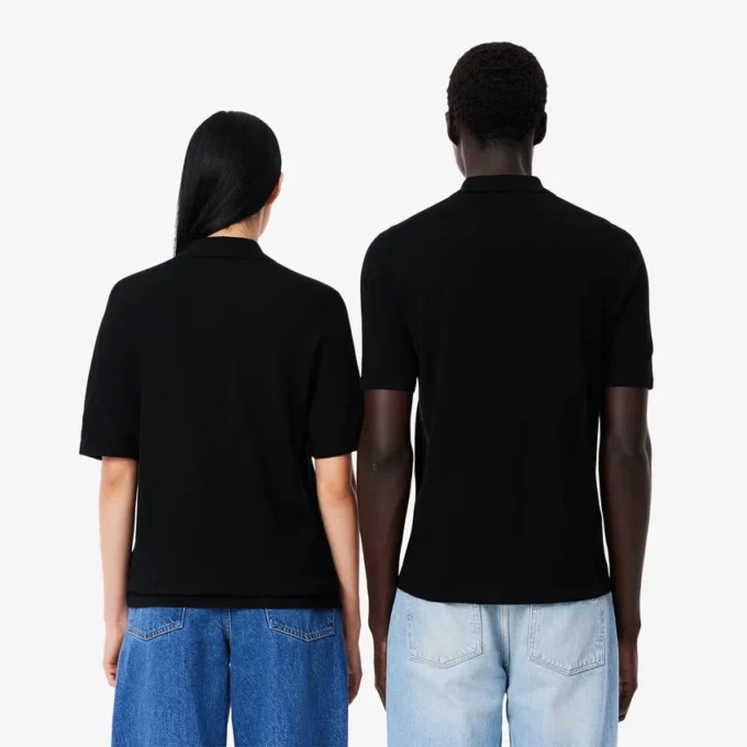 Jersey polo unisex de manga corta de lana merina