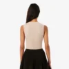 Jersey sin mangas de punto 3D de lana merina