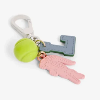 Llavero con colgantes de cocodrilo y pelota de Tenis
