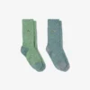 Pack de 2 pares de calcetines unisex de algodón