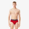 Pack de 3 slips de algodón con logotipo en la cintura para hombre