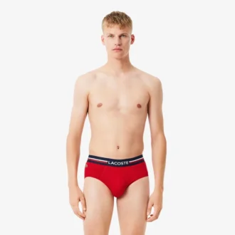 Pack de 3 slips de algodón con logotipo en la cintura para hombre