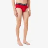Pack de 3 slips de algodón con logotipo en la cintura para hombre