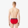 Pack de 3 slips de algodón con logotipo en la cintura para hombre