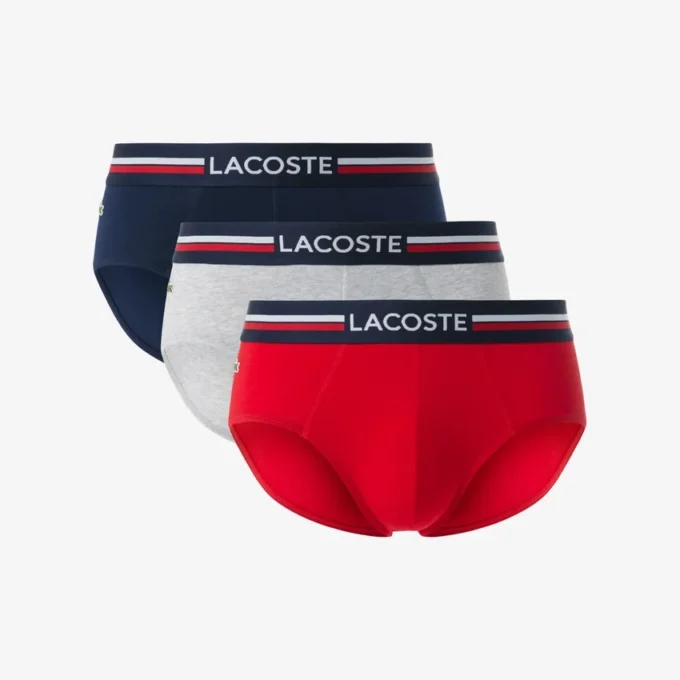 Pack de 3 slips de algodón con logotipo en la cintura para hombre