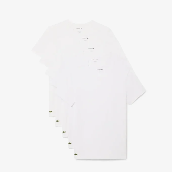 Pack de 5 camisetas interiores slim fit para hombre