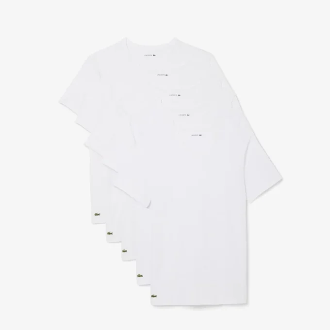 Pack de 5 camisetas interiores slim fit para hombre