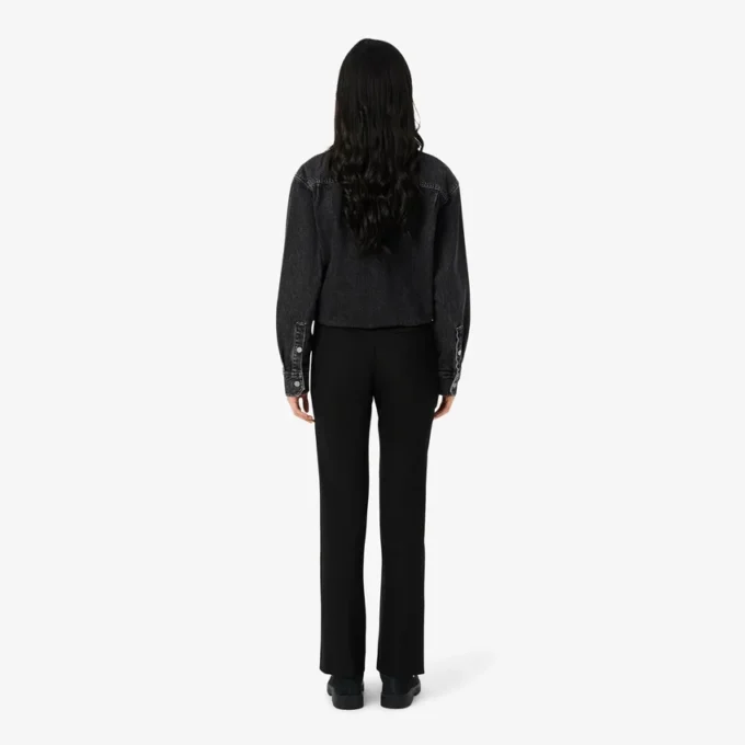 Pantalones acampanados de cintura alta para mujer
