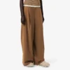 Pantalones anchos de mezcla de lana de pasarela
