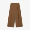 Pantalones anchos de mezcla de lana de pasarela
