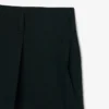 Pantalones anchos de mezcla de lana de pasarela