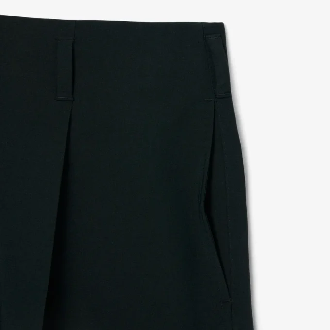 Pantalones anchos de mezcla de lana de pasarela