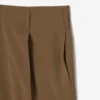 Pantalones anchos de mezcla de lana de pasarela