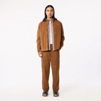 Pantalones cargo de algodón de corte recto para hombre